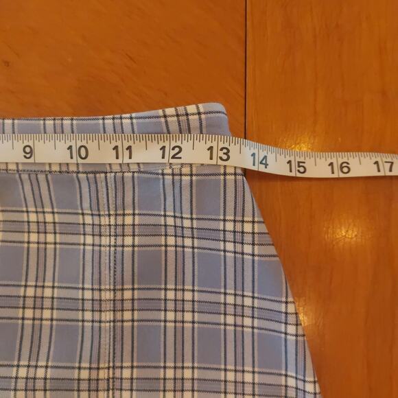 Hollister Plaid Skirt Size Small Mini Blue Black White School Girl 90's Academia - Picture 3 of 5